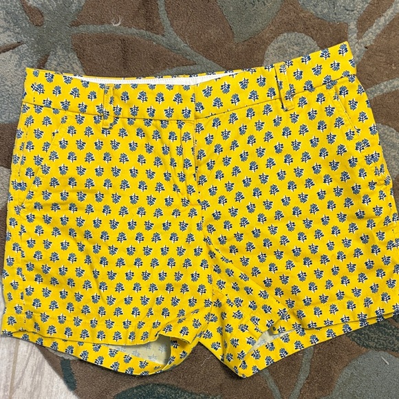 J Crew Yellow Floral Women's Shorts - Picture 1 of 4